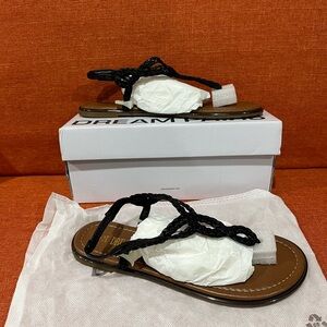 Dream Pairs Black and Brown Braided Sandals